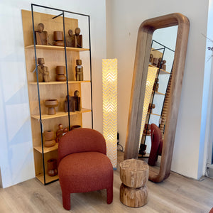 Floor mirror (6520-brwn-sm), Bookcase (BB212)