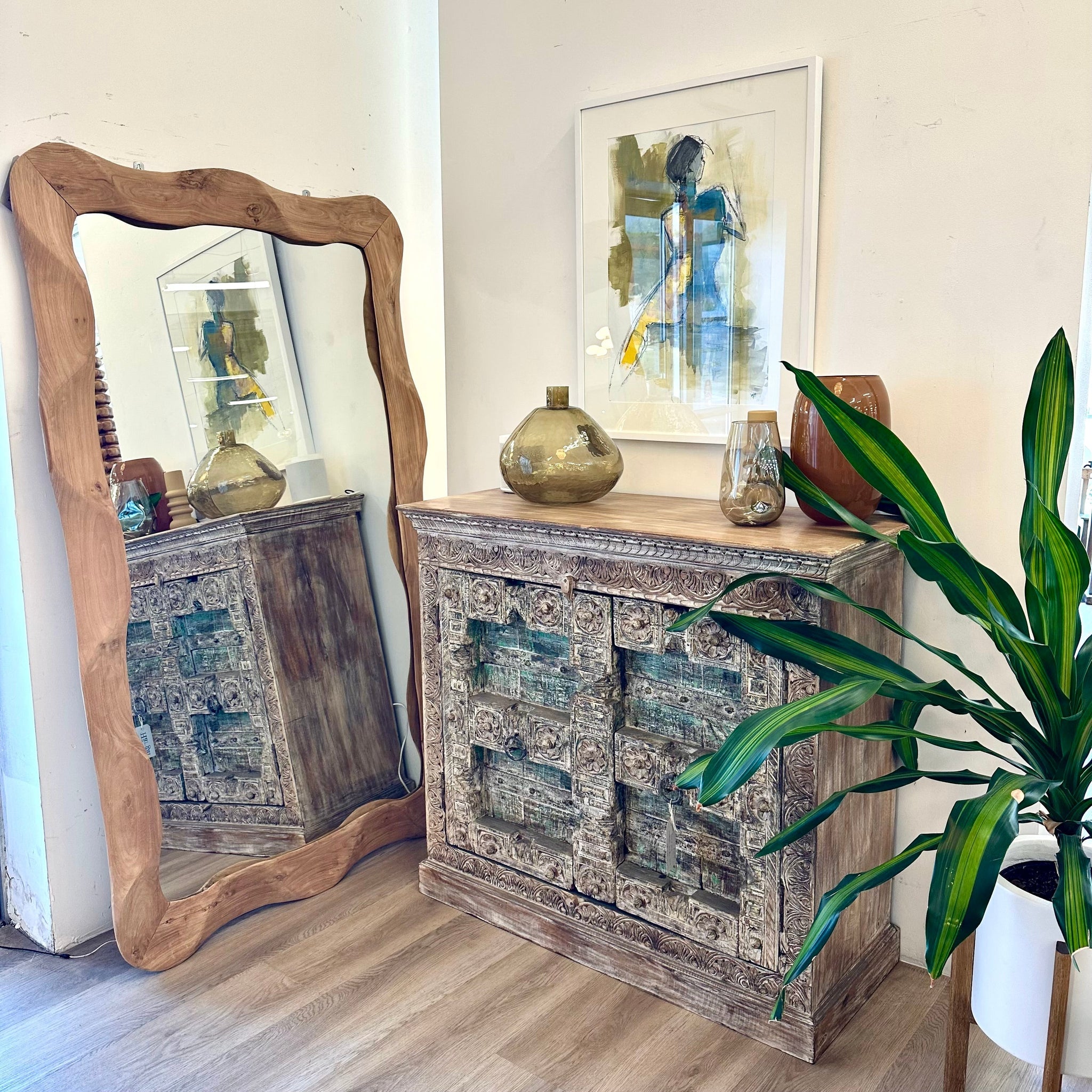 Floor mirror (22039-natl), Cabinet (DU12017), Original Art